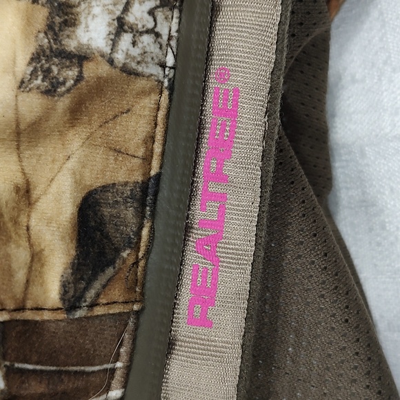 Realtree Camo Jacket Coat Green Brown Pink Camouflage Zip Up Size Small - Picture 9 of 9